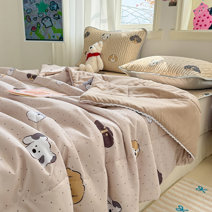 91家纺网 家纺一手货源 找家纺 （总）慕尚家纺  2025春夏新款乳胶凉席水洗棉夏被夏凉被空调被三件套四件套