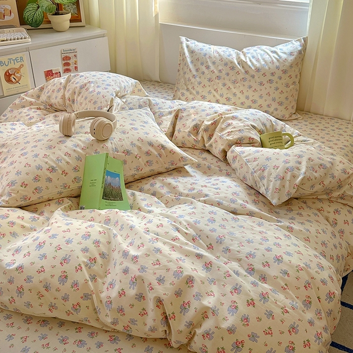 91家纺网 家纺一手货源 找家纺 田野2025新款13372全A全棉四件套 贝拉