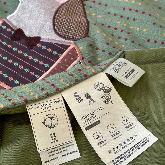 91家纺网 家纺一手货源 找家纺 月夏 2025新款全棉色织提花新疆棉花夏被被子被芯-彩点律动 彩点律动-绿色