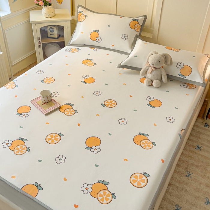 91家纺网 家纺一手货源 找家纺 富馨莱 2025新款床笠款冰藤印花凉席A类抗菌冰丝席支持定制尺寸 心想事成