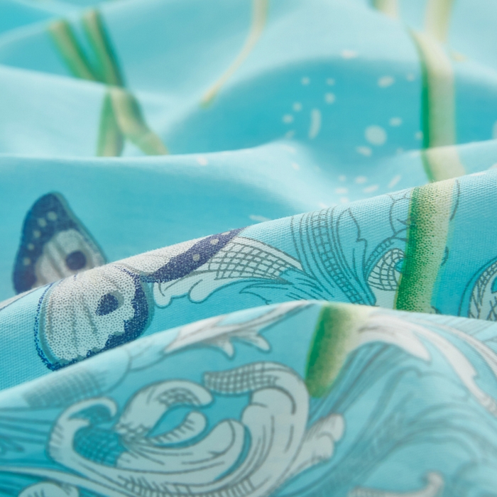 91家纺网 家纺一手货源 找家纺 黛妮雅 2025新款AB版全棉印花单被套床单枕套 百合情缘