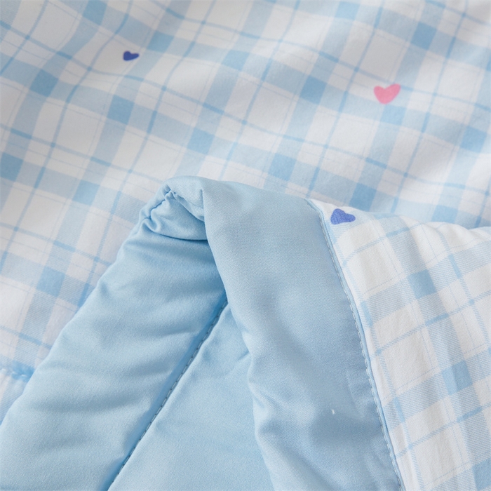 91家纺网 家纺一手货源 找家纺 2025新款小花款新疆棉花夏被【棉花含量100%】夏季空调被薄被子可机洗夏凉被 大耳兔-蓝