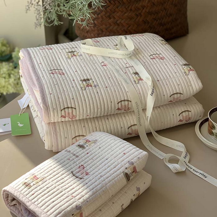 91家纺网 家纺一手货源 找家纺 汇庭 2025新款蔓莎床盖三件套系列-实拍 木马粉