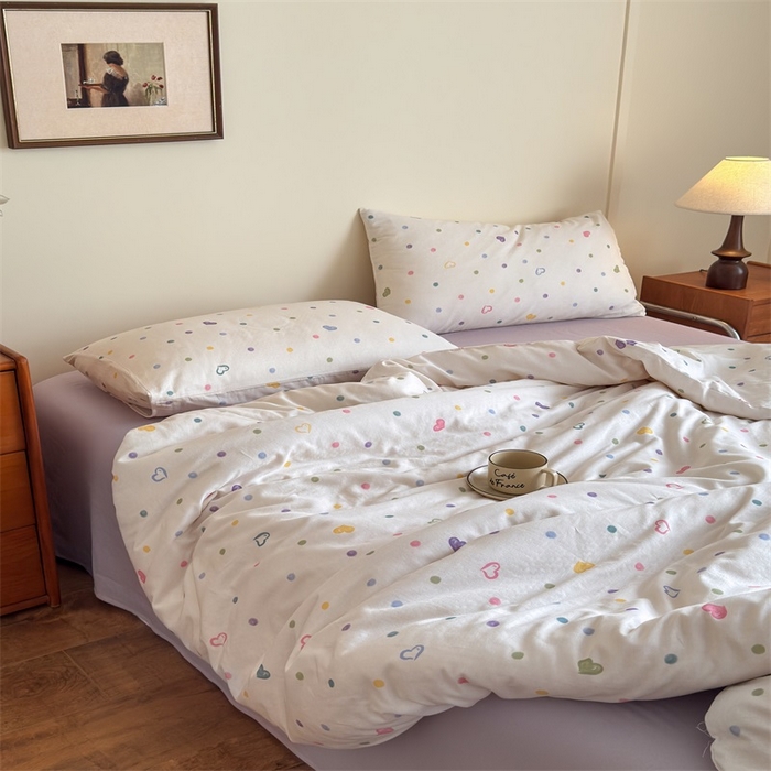 91家纺网 家纺一手货源 找家纺 （总）曲之慕2025新款A类母婴级有氧全棉纯棉双层纱印花四件套