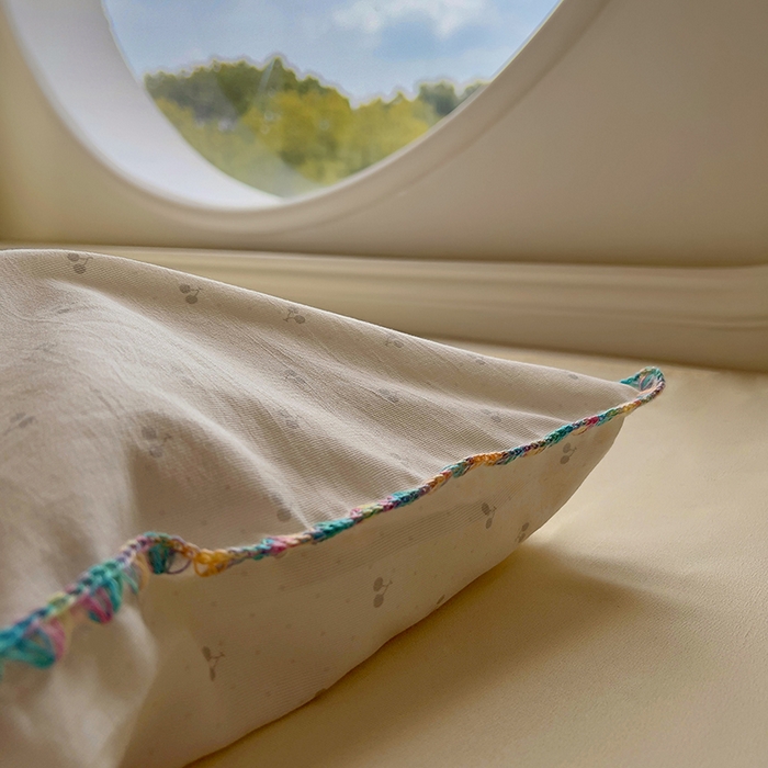 91家纺网 家纺一手货源 找家纺 葡萄家 2025爆款高克重彩色三角针A类针织双层纱四件套 提供买家秀 兔小姐