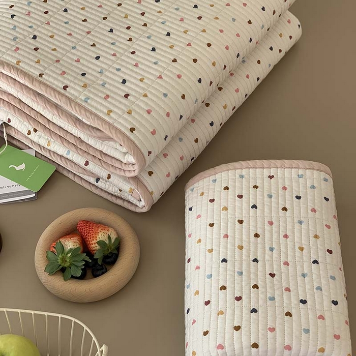 91家纺网 家纺一手货源 找家纺 汇庭 2025新款蔓莎床盖三件套系列-实拍 彩色心情