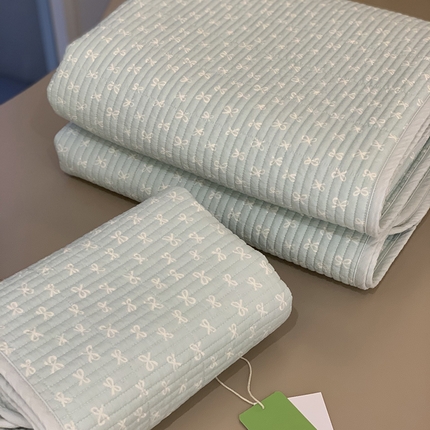 汇庭 2025新款全棉床盖三件套-实拍 小贝蝶蓝