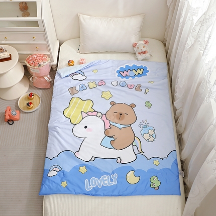 91家纺网 家纺一手货源 找家纺 （总）八零年代 2025新款儿童A类天丝夏被冰爽棉空调被凉感被幼儿园凉席夏被三件套