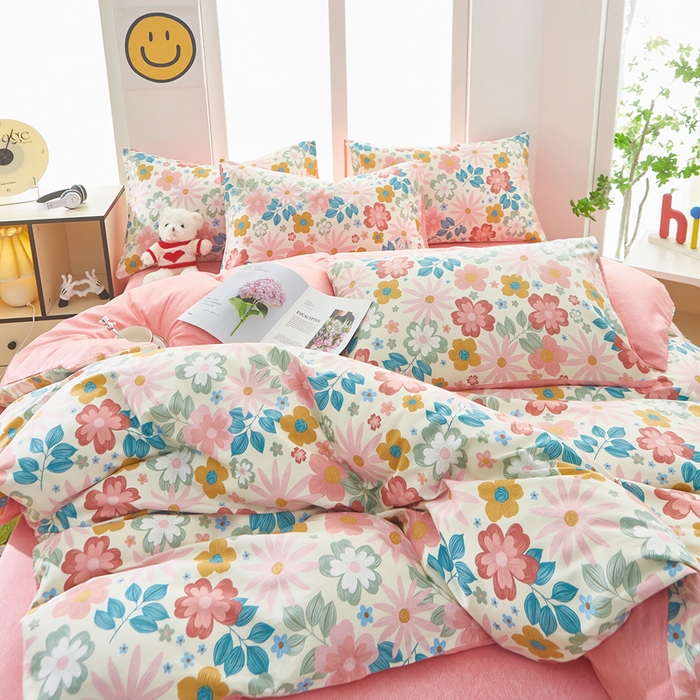 91家纺网 家纺一手货源 找家纺 黛妮雅 2025新款AB版全棉印花单被套床单枕套 米兰春天