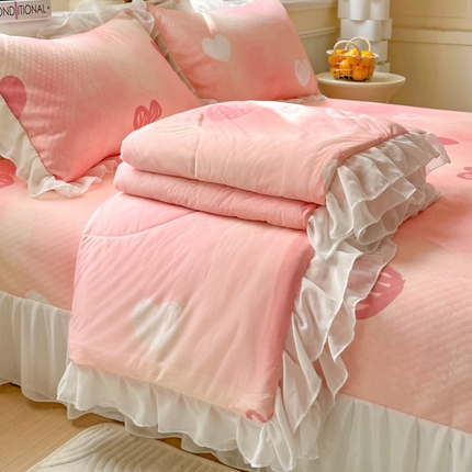 91家纺网 家纺一手货源 找家纺 （总）创爱家纺 2025新款豆豆软席夏被四件套