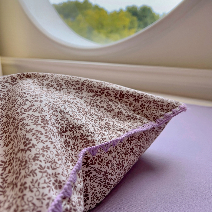 91家纺网 家纺一手货源 找家纺 葡萄家 2025爆款高克重彩色三角针A类针织双层纱四件套 提供买家秀 安娜小姐