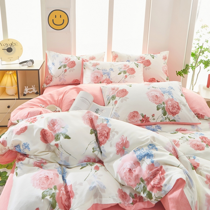 91家纺网 家纺一手货源 找家纺 黛妮雅 2025新款AB版全棉印花单被套床单枕套 锦上添花