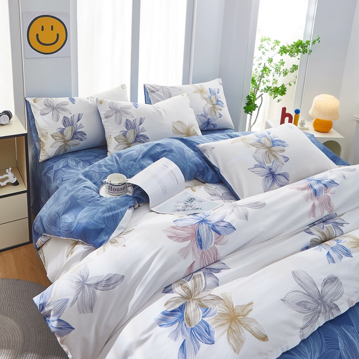 91家纺网 家纺一手货源 找家纺 黛妮雅 2025新款AB版全棉印花单被套床单枕套 安丽