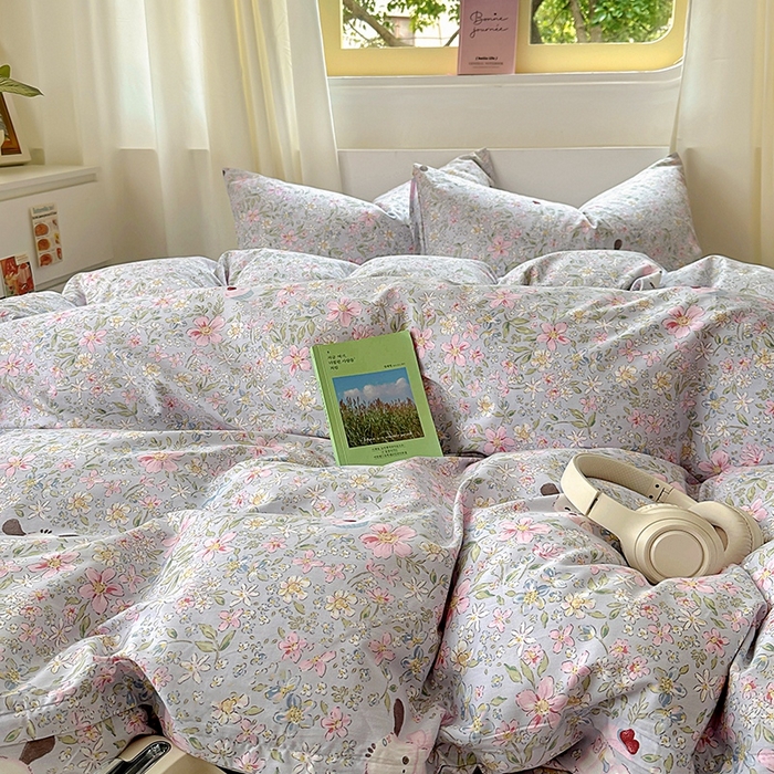 91家纺网 家纺一手货源 找家纺 田野2025新款13372全A全棉四件套 屋顶花园