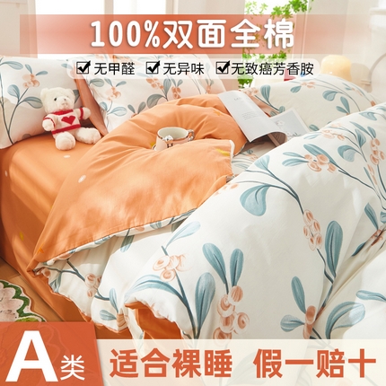 91家纺网 家纺一手货源 找家纺 （总）黛妮雅 2025新款AB版全棉印花床单款全棉四件套 送买家秀