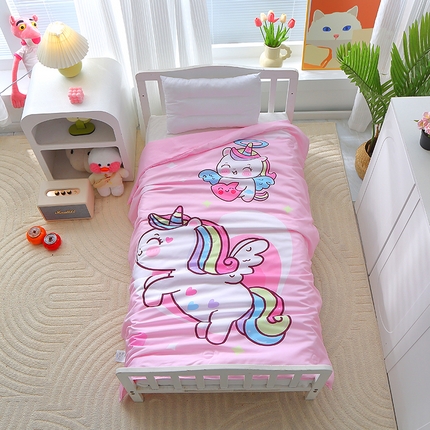 91家纺网 家纺一手货源 找家纺 （总）八零年代 2025新款儿童A类天丝夏被冰爽棉空调被凉感被幼儿园凉席夏被三件套