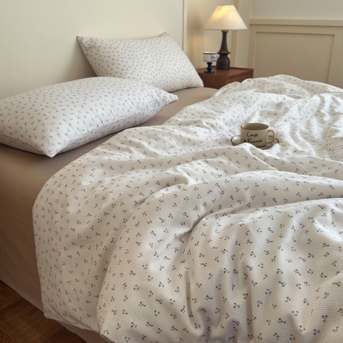 91家纺网 家纺一手货源 找家纺 曲之慕2025新款A类母婴级有氧全棉纯棉双层纱印花四件套 素锦-咖