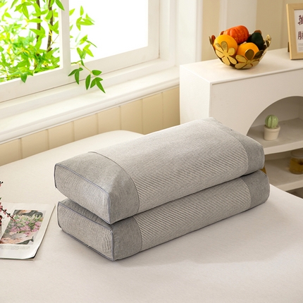 91家纺网 家纺一手货源 找家纺 （总）枕之坊 2025新款水洗棉条纹荞麦枕枕头枕芯