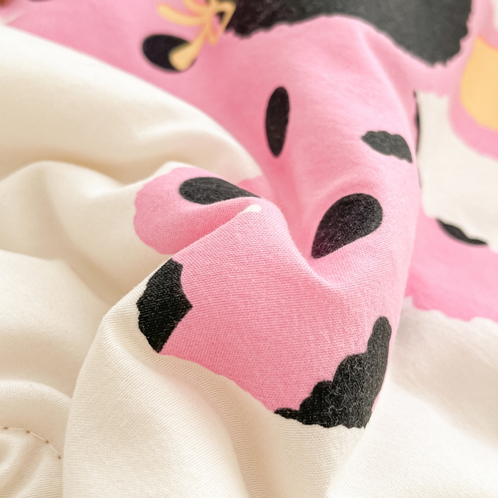 91家纺网 家纺一手货源 找家纺 贝扬思家纺 2025新款水洗皱皱纱系列夏被-系列二 泡芙兔兔