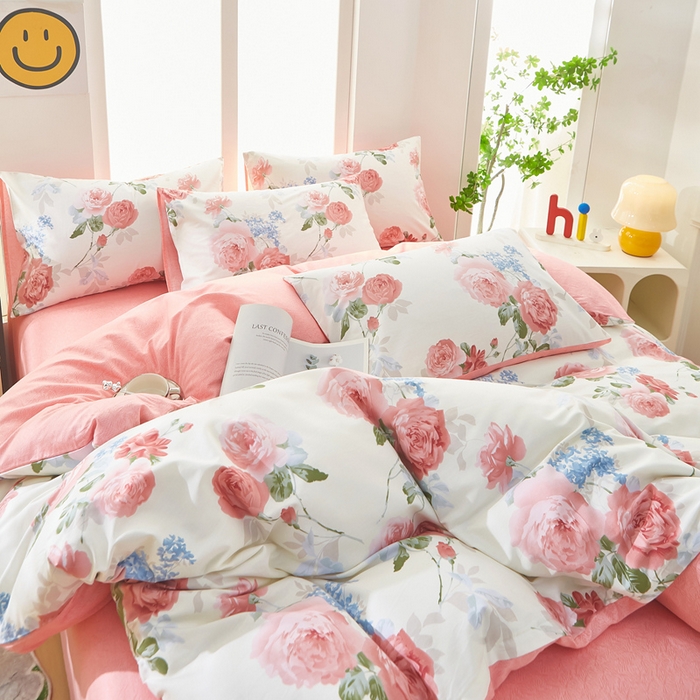 91家纺网 家纺一手货源 找家纺 黛妮雅 2025新款AB版全棉印花单被套床单枕套 锦上添花