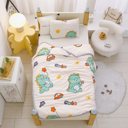 鱼宝 2025新款A类时尚印花儿童针织棉夏被 恐龙先生