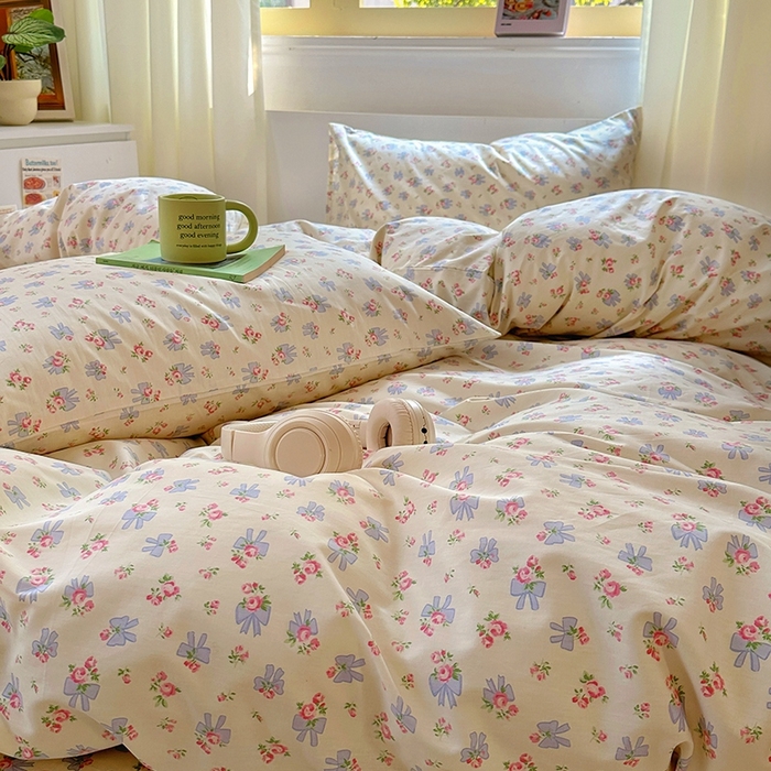 91家纺网 家纺一手货源 找家纺 田野2025新款13372全A全棉四件套 贝拉