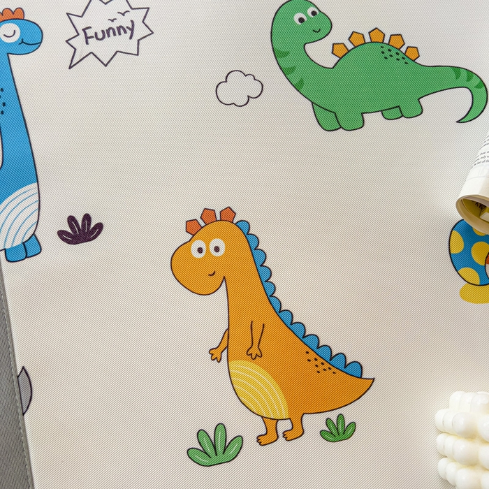 91家纺网 家纺一手货源 找家纺 富馨莱 2025新款学生平铺款冰藤印花凉席A类抗菌冰丝席支持定制尺寸 恐龙纪元