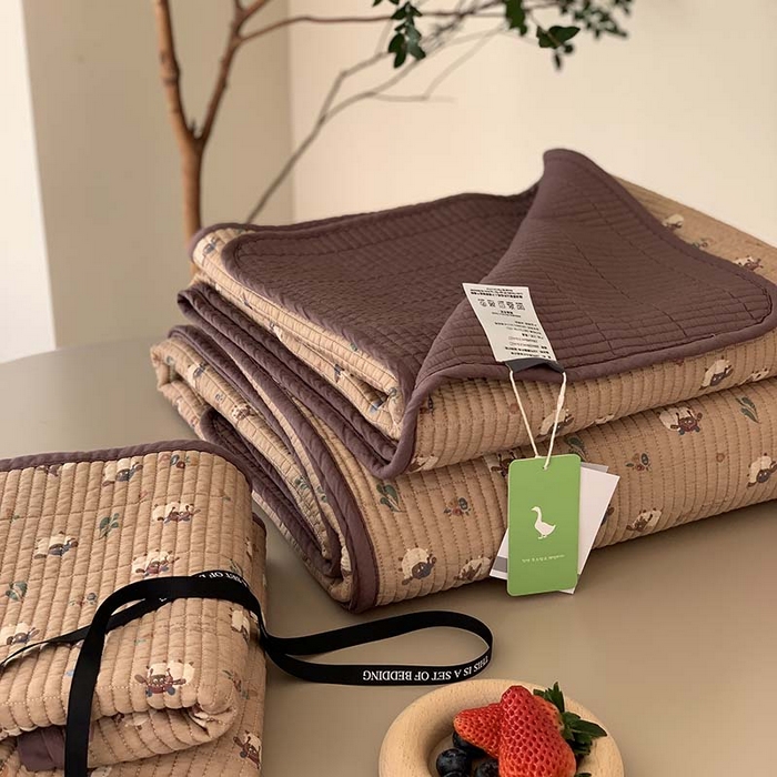 91家纺网 家纺一手货源 找家纺 汇庭 2025新款蔓莎床盖三件套系列-实拍 雪莉咩