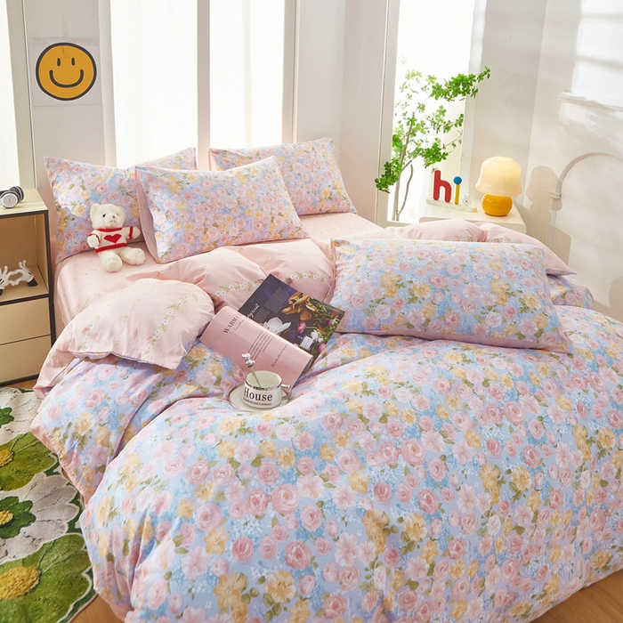 91家纺网 家纺一手货源 找家纺 黛妮雅 2025新款AB版全棉印花单被套床单枕套 曼塔香