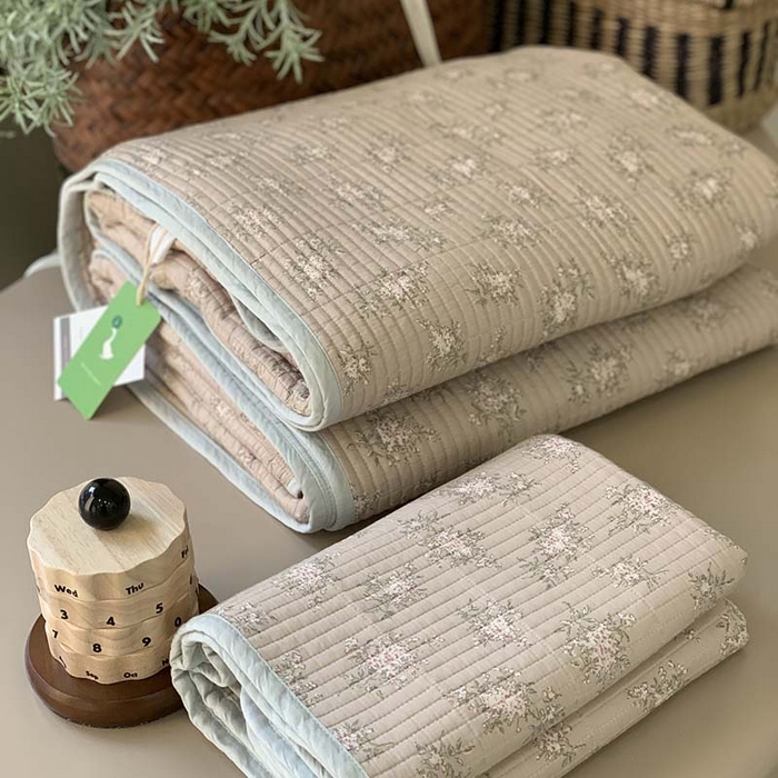 91家纺网 家纺一手货源 找家纺 汇庭 2025新款蔓莎床盖三件套系列-实拍 至夏