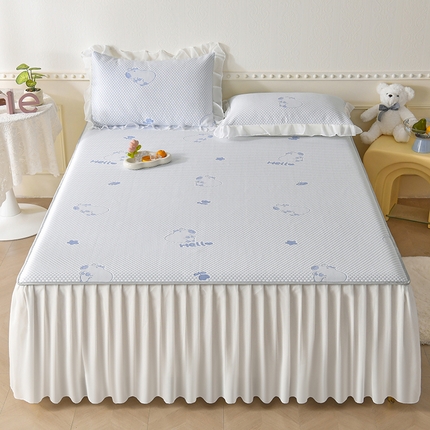 91家纺网 家纺一手货源 找家纺 （总）鑫顺欣 2025新款A类凉感冰豆豆床裙席