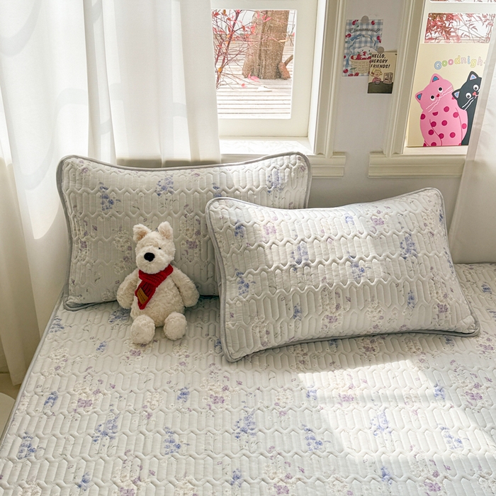 91家纺网 家纺一手货源 找家纺 慕尚家纺  2025春夏新款乳胶凉席水洗棉夏被夏凉被空调被三件套四件套 花梦