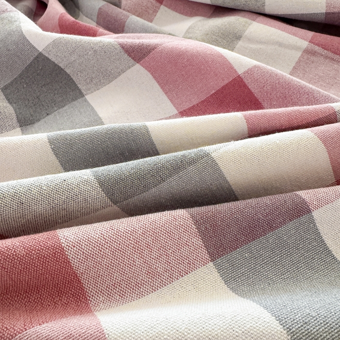 91家纺网 家纺一手货源 找家纺 首爱家纺 2025新款色织老粗布床单老粗布凉席三件套 花格