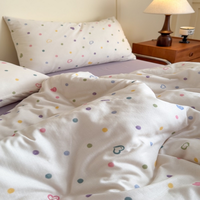 91家纺网 家纺一手货源 找家纺 （总）曲之慕2025新款A类母婴级有氧全棉纯棉双层纱印花四件套