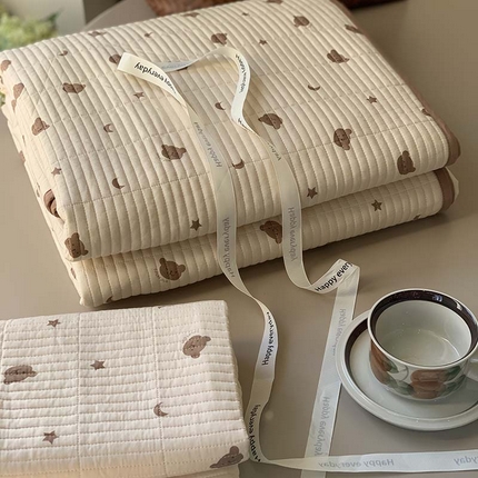 91家纺网 家纺一手货源 找家纺 汇庭 2025新款蔓莎床盖三件套系列-实拍 星空熊