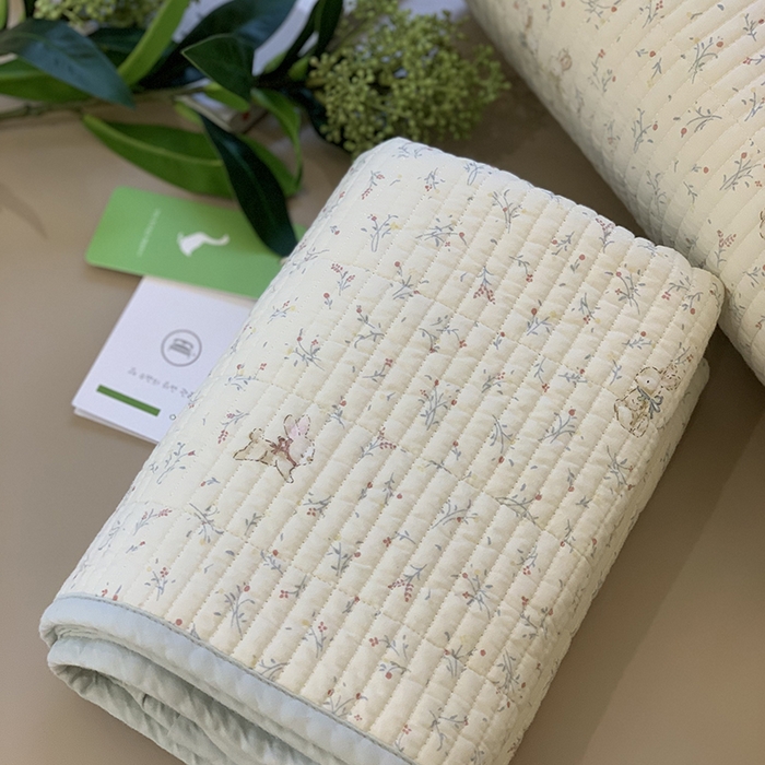 91家纺网 家纺一手货源 找家纺 汇庭 2025新款全棉床盖三件套-实拍 妙妙小兔