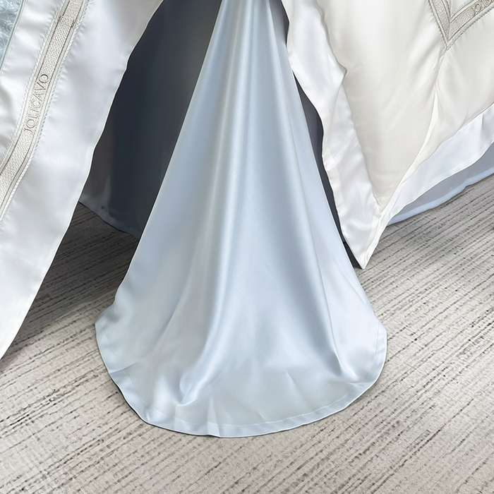 91家纺网 家纺一手货源 找家纺 高端轻奢A类母婴级兰精天丝全工艺刺绣四件套高端真丝夏季丝滑裸睡床上用品  维曼-香颂绿