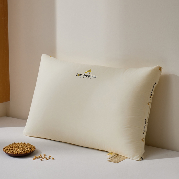 91家纺网 家纺一手货源 找家纺 昕科 2025新款全棉A类大豆纤维立体安睡枕头-高中低款-纯棉大豆纤维枕芯 大豆立体安睡-高枕