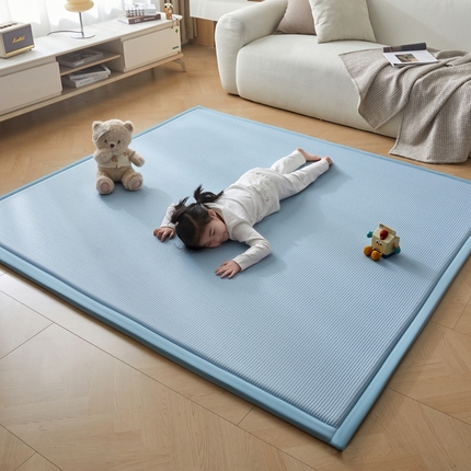 91家纺网 家纺一手货源 找家纺 （总）昊川2025年凉席地垫榻榻米垫凉感冰豆豆床边飘窗地铺多功能地垫单垫子可定制凉席