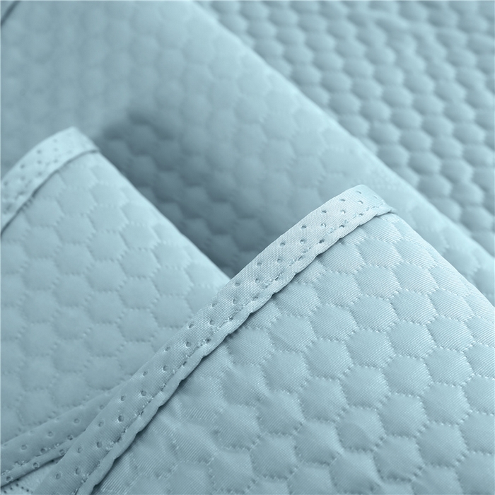 91家纺网 家纺一手货源 找家纺 2025新款3D凉豆豆凉感席子圆角床席款凉席三件套 凉豆豆-天蓝