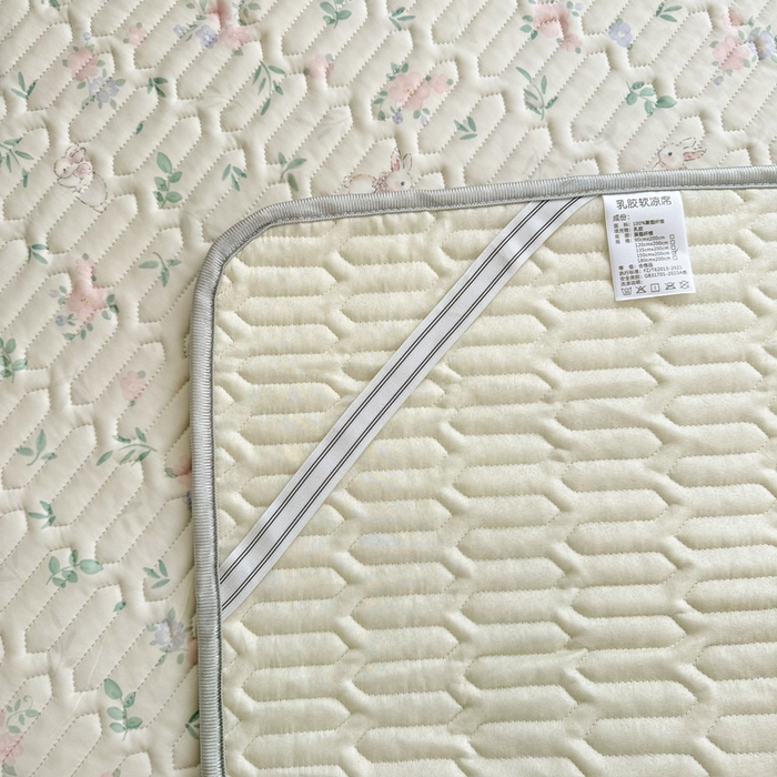 91家纺网 家纺一手货源 找家纺 慕尚家纺  2025春夏新款乳胶凉席水洗棉夏被夏凉被空调被三件套四件套 花朵兔