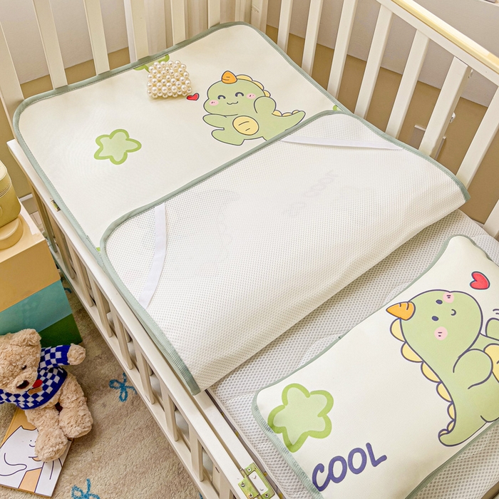 91家纺网 家纺一手货源 找家纺 富馨莱 2025新款幼儿园冰丝席A类抗菌儿童空调席支持定制尺寸 小萌龙