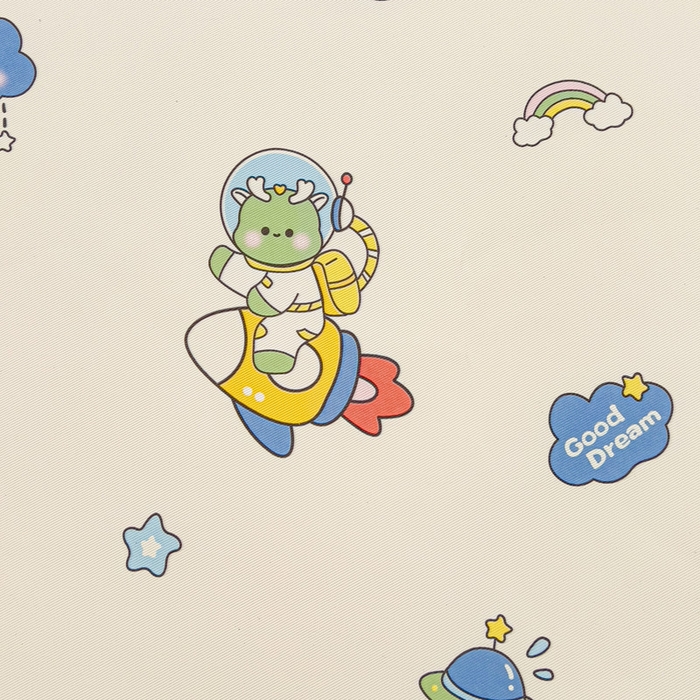 91家纺网 家纺一手货源 找家纺 富馨莱 2025新款平铺款冰藤印花凉席A类抗菌冰丝席支持定制尺寸 宇航员