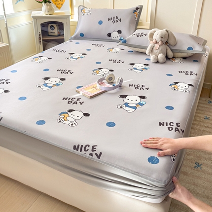 富馨莱 2025新款床笠款冰藤印花凉席A类抗菌冰丝席支持定制尺寸 乖乖狗