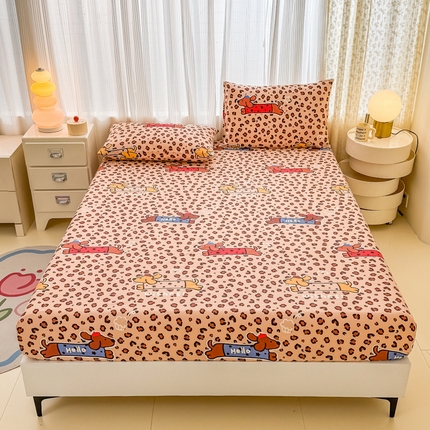 91家纺网 家纺一手货源 找家纺 （总）莎臣豹加厚磨毛植物羊绒床笠三件套学生宿舍单品床笠床垫保护套罩