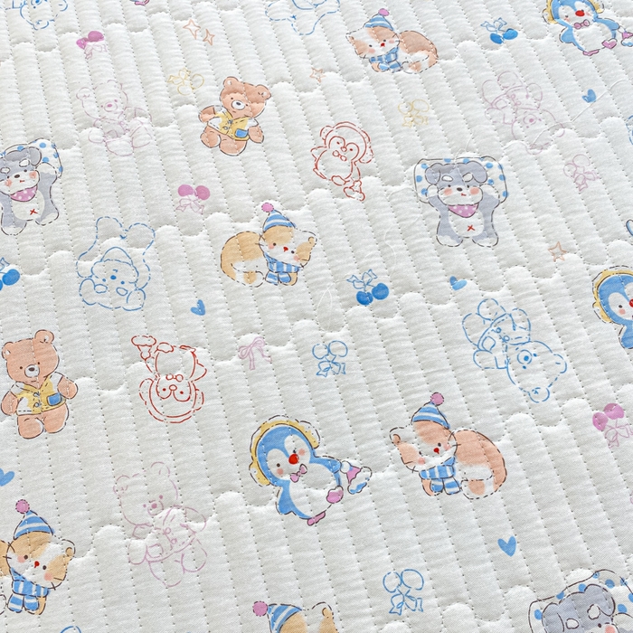 91家纺网 家纺一手货源 找家纺 顺顺家纺 2025新款全棉卡通夹棉床盖 萌宠大会