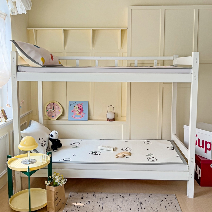 91家纺网 家纺一手货源 找家纺 富馨莱 2025新款学生平铺款冰藤印花凉席A类抗菌冰丝席支持定制尺寸 熊猫胖胖