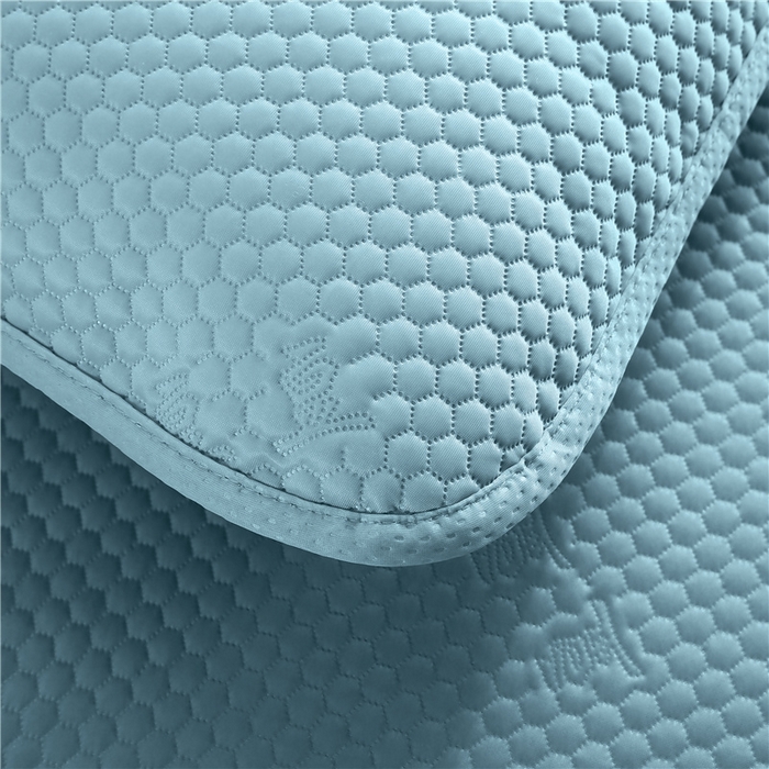 91家纺网 家纺一手货源 找家纺 2025新款3D凉豆豆凉感席子圆角床席款凉席三件套 凉豆豆-天蓝