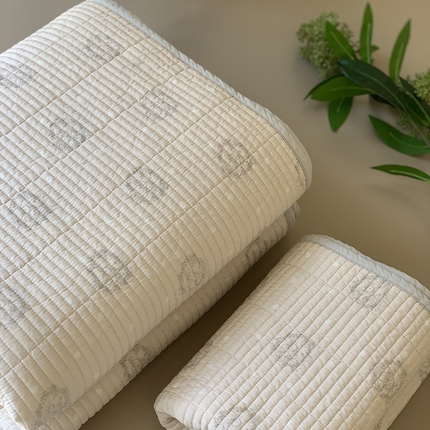 91家纺网 家纺一手货源 找家纺 汇庭 2025新款全棉床盖三件套-实拍 雪宝庄园