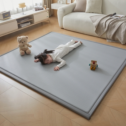 昊川2025年新款凉豆豆凉席地垫 华夫格—灰